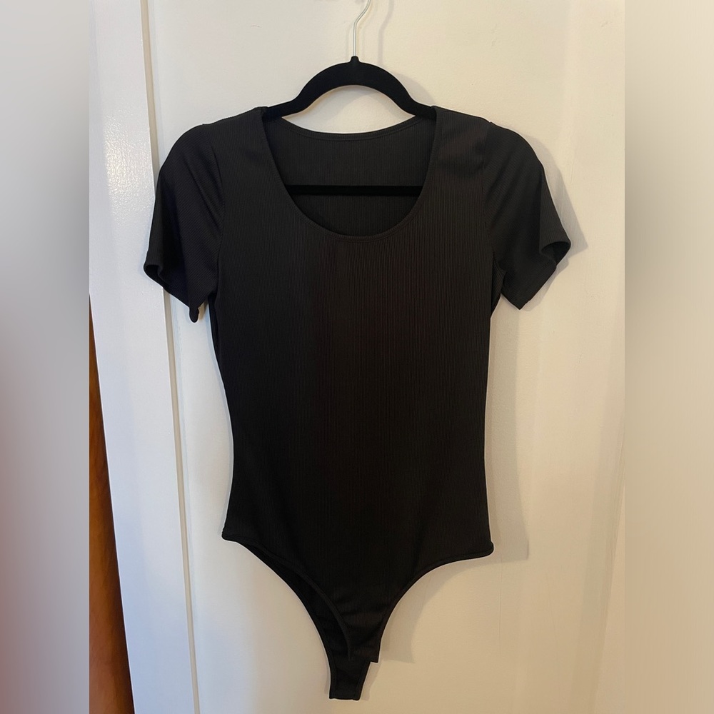 Black tee body suit